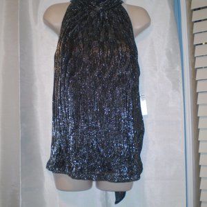 NWT Tie back SLEEVELESS SHIMMER COCKTAIL TOP SZ XL
